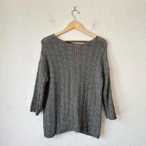 EILEEN FISHER Organic Linen Blend Open Knit Sweater in Dusty Green